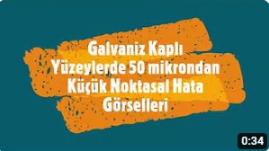 Galvaniz Yüzeyde Noktasal Hatalar